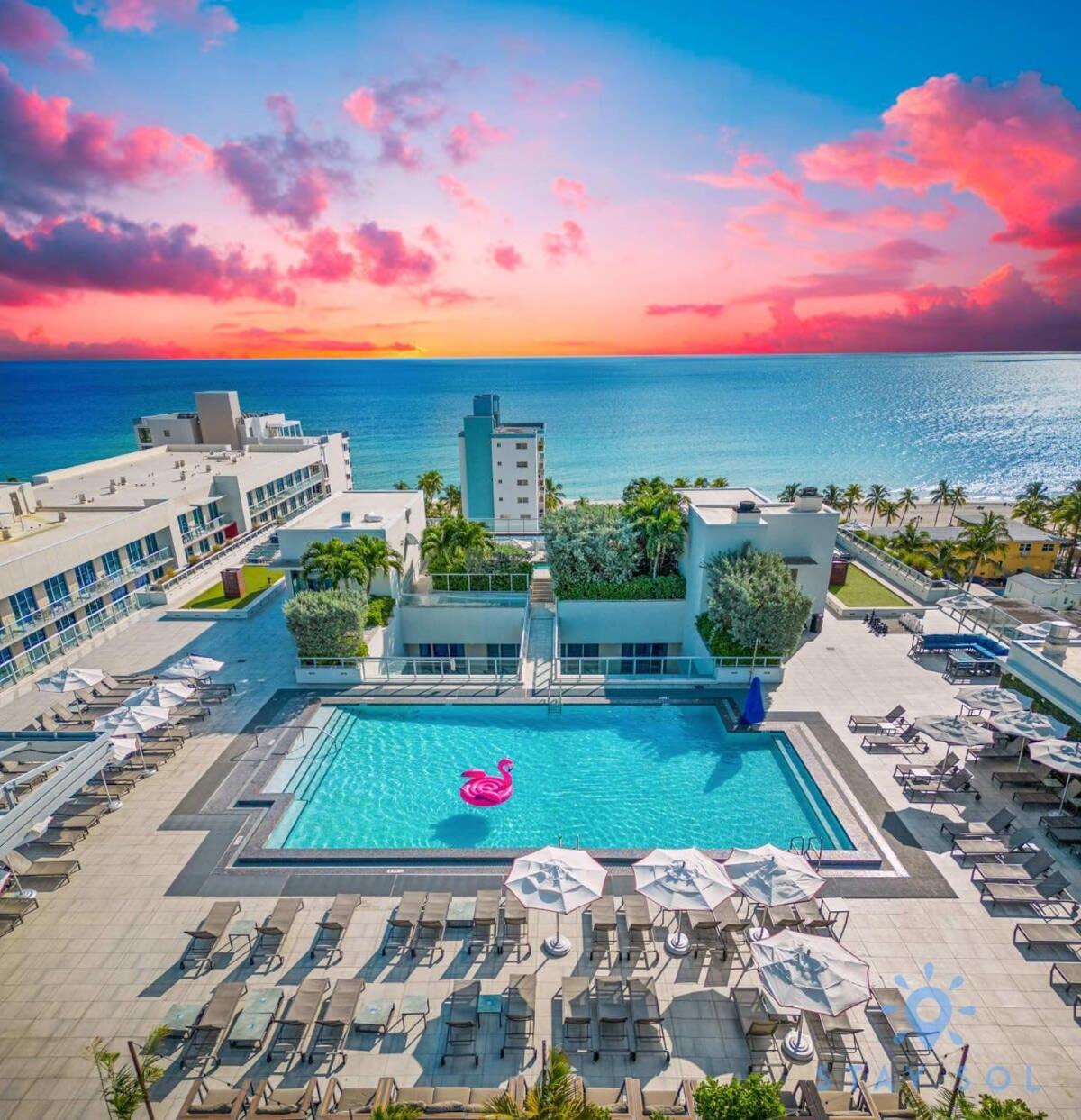 Rooftop Pool & Hot Tub - Gym - Hollywood Beach Exterior foto
