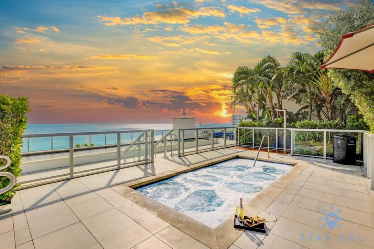 Rooftop Pool & Hot Tub - Gym - Hollywood Beach Exterior foto